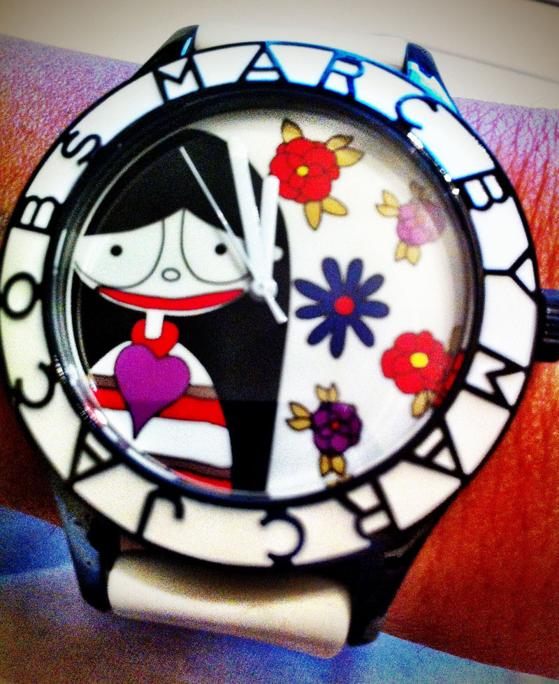 Marc Jacobs Miss Marc Flower White Dial White Silicone Strap Watch for Women - MBM5513 Buy Now By Marc Jacobs