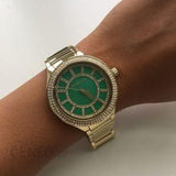 Michael Kors Kerry Green Dial Gold Steel Strap Watch for Women - MK3409 Buy Now By Michael Kors