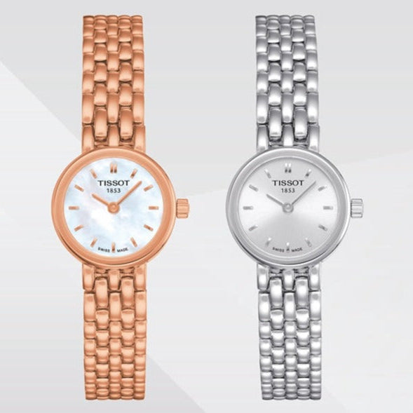 Tissot T Lady Lovely Mother of Pearl Dial Rose Gold Steel Strap Watch For Women - T058.009.33.111.00 Buy Now By Tissot