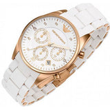 Emporio Armani Sportivo Silver Dial White Silicone Strap Watch For Women - AR5920 Buy Now By Emporio Armani