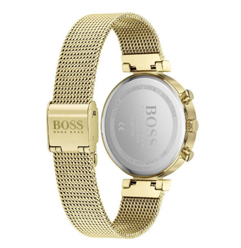 Hugo Boss Flawless White Dial Gold Mesh Bracelet Watch for Women - 1502552 Buy Now By Hugo Boss