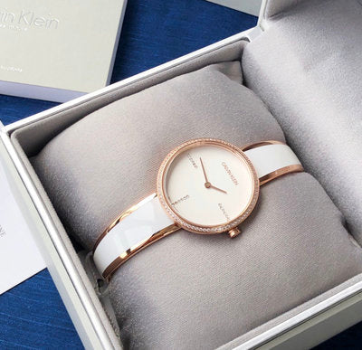 Calvin Klein Seduce Seduction White Dial Two Tone Steel Strap Watch for Women - K4E2NX1T Buy Now By Calvin Klein