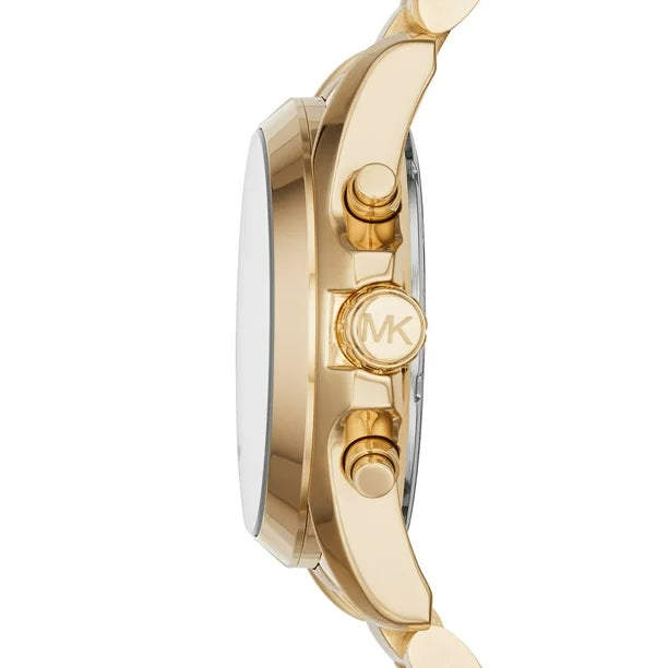 Michael Kors Bradshaw Chronograph White Dial Gold Steel Strap Watch For Women - MK6266 Buy Now By Michael Kors