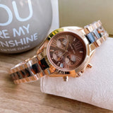 Michael Kors Bradshaw Chronograph Brown Dial Two Tone Steel Strap Watch For Women - MK5944 Buy Now By Michael Kors