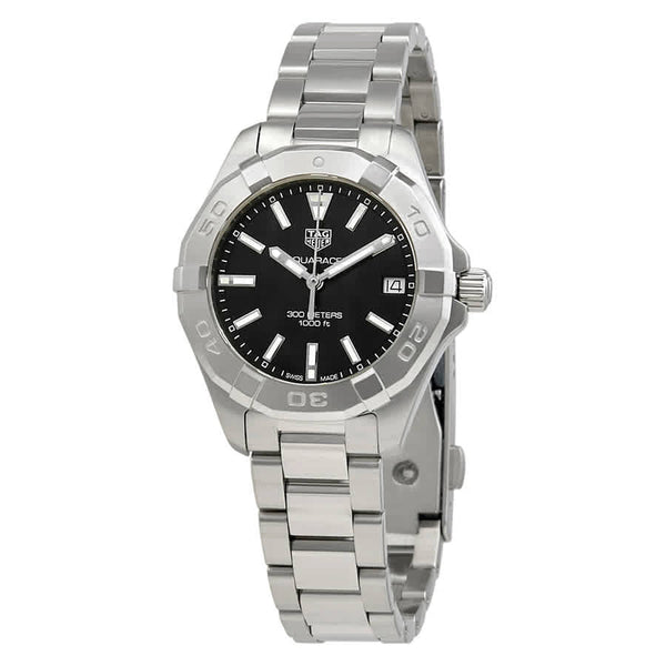 Shop Tag Heuer Aquaracer Black Dial Silver Steel Strap Watch for Women - WBD1310.BA0740 in USA