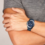 Fossil Grant Chronograph Blue Dial Blue Steel Strap Watch for Men - FS5230 Buy Now By Fossil