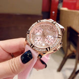 Guess Frontier Diamonds Rose Gold Dial Pink Rubber Strap Watch For Women - W1160L5 Buy Now By Guess