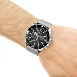 Shop Hugo Boss Ocean Edition Black Dial Silver Mesh Bracelet Watch for Men - 1513701 in USA