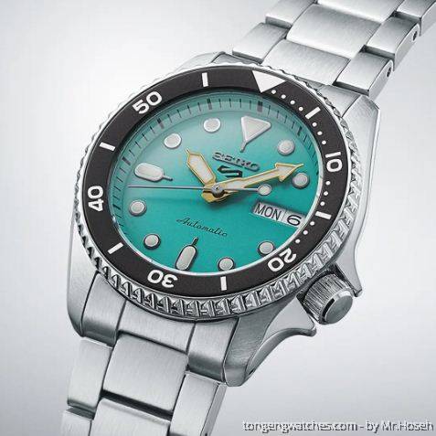 Seiko 5 Sports SKX Midi Automatic Teal Dial Silver Steel Strap Watch For Men - SRPK33K1 Buy Now By Seiko