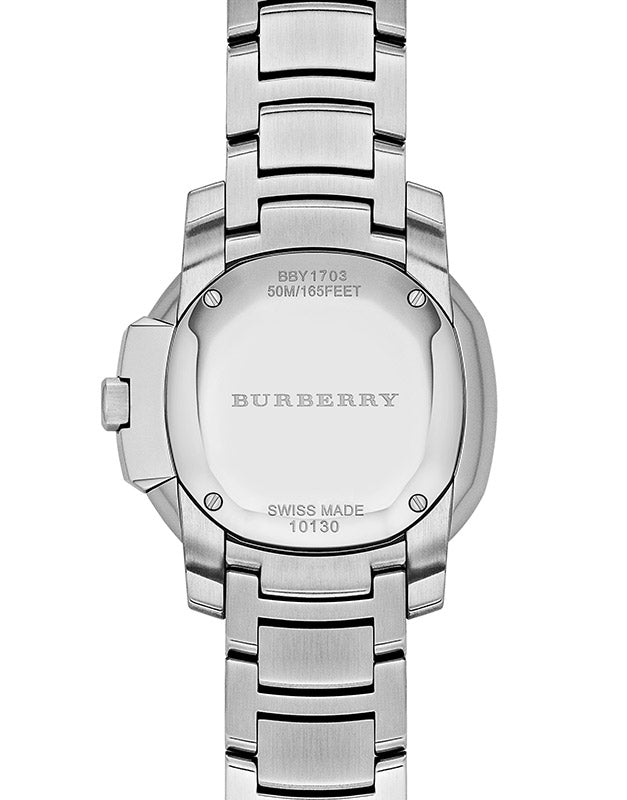 Burberry The Britain Silver Dial Silver Steel Strap Watch for Women - BBY1703 Buy Now By Burberry