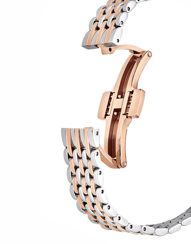 Swarovski Crystalline Aura White Dial Two Tone Mesh Strap Watch for Women - 5644075 Buy Now By Swarovski