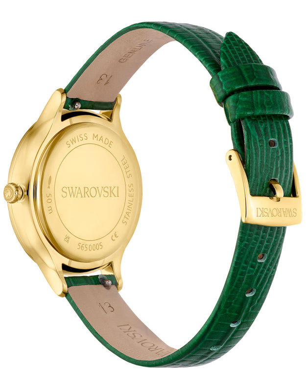 Swarovski Octea Nova Crystals Green Dial Green Leather Strap Watch for Women - 5650005 Buy Now By Swarovski