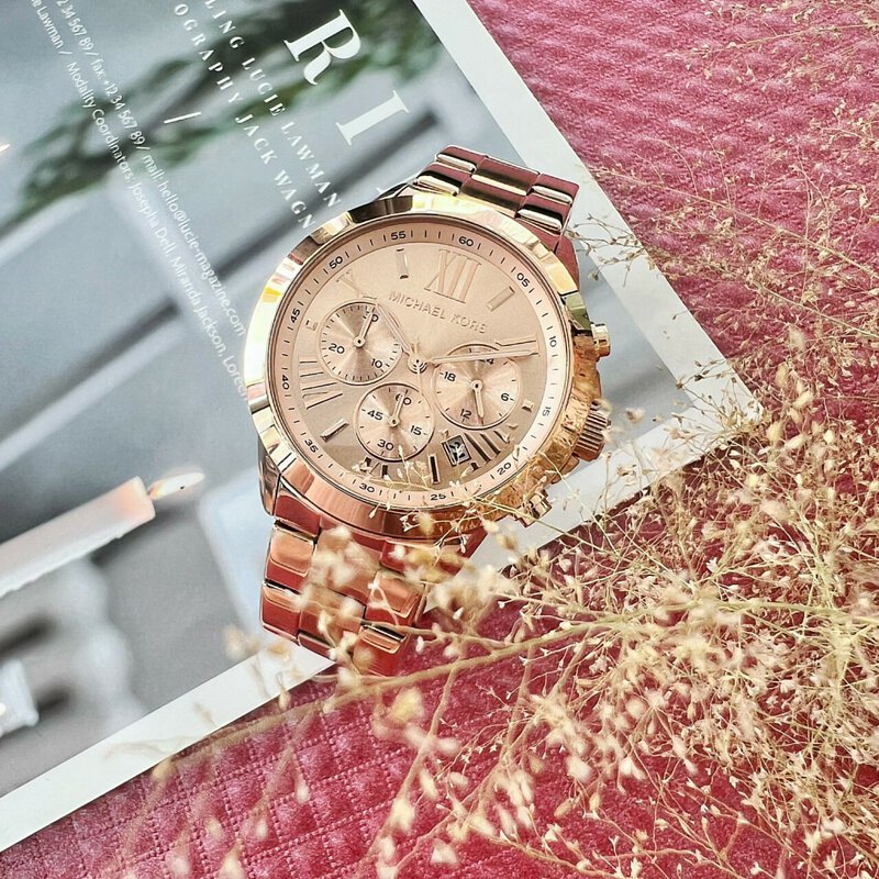 Michael Kors Runway Chronograph Rose Gold Dial Rose Gold Steel Strap Watch For Women - MK5778 Buy Now By Michael Kors