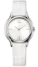 Calvin Klein Skirt White Dial White Leather Strap Watch for Women - K2U231K6 Buy Now By Calvin Klein