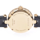 Shop Gucci Diamantissima Mother of Pearl Dial Black Leather Strap Watch For Women - YA141505 in USA