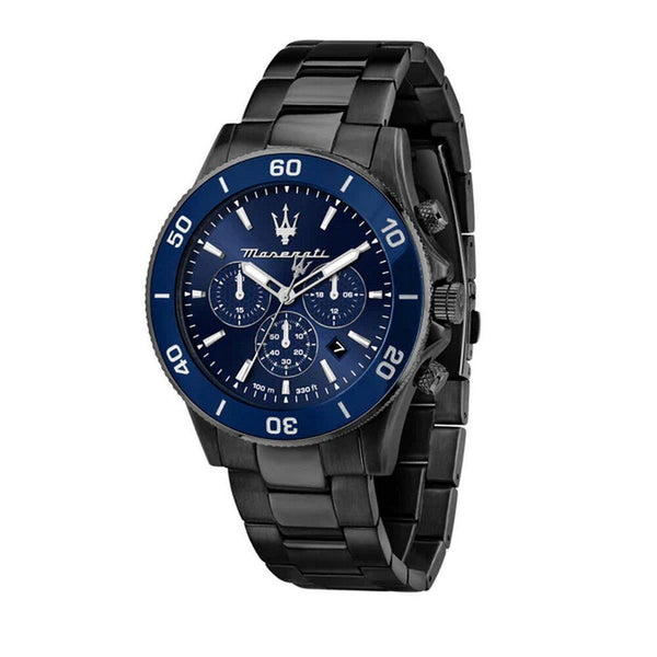 Maserati Competizione Chronograph Blue Dial Black Steel Strap Watch For Men - R8873600005 Buy Now By Maserati