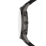 Emporio Armani Renato Chronograph Silver Dial Black Leather Strap Watch for Men - AR11473 Buy Now By Emporio Armani