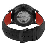 Emporio Armani Meccanico Skeleton Black Dial Black Leather Strap Watch For Men - AR60046