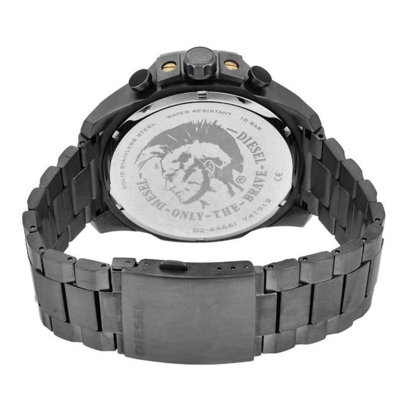 Diesel Mega Chief Chronograph Grey Dial Grey Steel Strap Watch For Men - DZ4466 Buy Now By Diesel