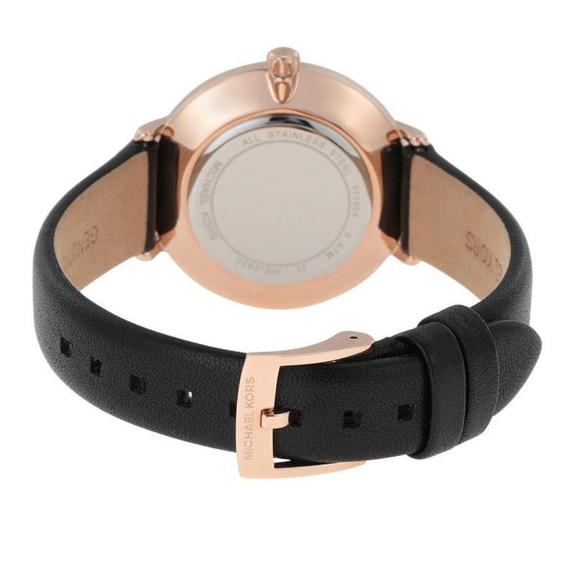 Michael Kors Pyper Three Hand White Dial Black Leather Strap Watch For Women - MK2835 Buy Now By Michael Kors