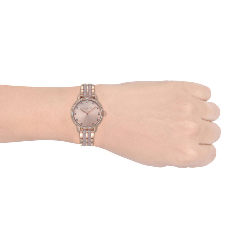 Michael Kors Melissa Analog Rose Gold Dial Rose Gold Steel Strap Watch For Women - MK4396 Buy Now By Michael Kors