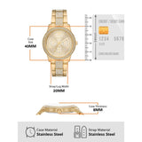 Michael Kors Tibby Multifunction Gold Dial Gold Steel Strap Watch For Women - MK7292 Buy Now By Michael Kors