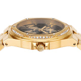 Michael Kors Lennox Quartz Black Dial Gold Steel Strap Watch For Women - MK7404 Buy Now By Michael Kors