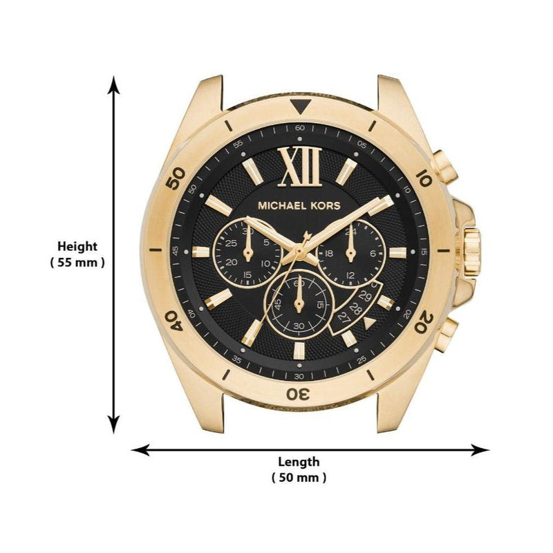 Michael Kors Brecken Chronograph Black Dial Brown Leather Strap Watch For Men - MK8849 Buy Now By Michael Kors