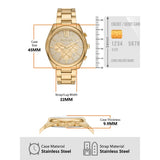 Michael Kors Janelle Chronograph Gold Dial Gold Steel Strap Watch For Men - MK8995 Buy Now By Michael Kors