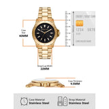 Michael Kors Everest Three-Hand Black Dial Gold Steel Strap Watch For Men - MK9078 Buy Now By Michael Kors