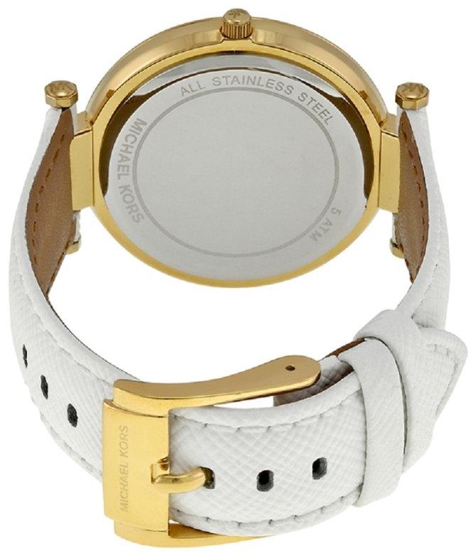 Michael Kors Parker White Dial with Diamonds White Leather Strap Watch for Women - MK2290 Buy Now By Michael Kors