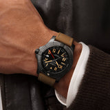 Shop Breitling Avenger Automatic GMT 45 Black Dial Brown Nylon Strap Watch for Men - V32395101B1X1 in USA