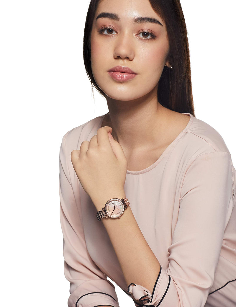 Michael Kors Cinthia Mother of Pearl Rose Gold Dial Rose Gold Steel Strap Watch for Women - MK3643 Buy Now By Michael Kors