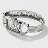 Shop Michael Kors Empire Three-Hand Silver Dial Silver Steel Strap Watch for Women - MK4841 in USA