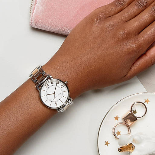 Marc Jacobs Roxy Silver Dial Two Tone Steel Strap Watch for Women - MJ3551 Buy Now By Marc Jacobs