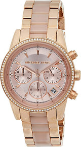 Michael Kors Ritz Chronograph Rose Gold Dial Two Tone Steel Strap Watch for Women - MK6307 Buy Now By Michael Kors