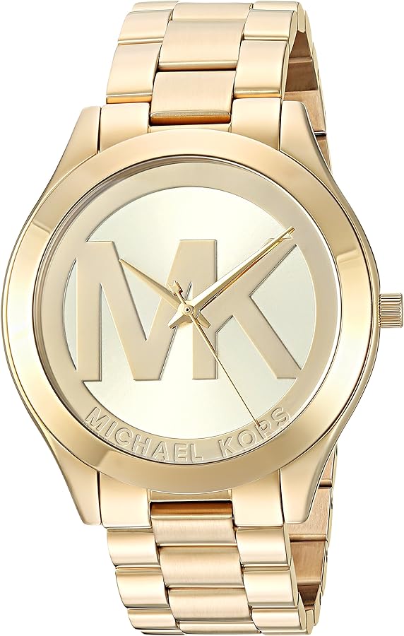 Michael Kors Slim Runway Analog Gold Dial Gold Steel Strap Watch For Women - MK3739 Buy Now By Michael Kors