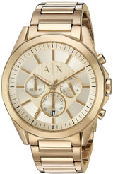 Armani Exchange Drexler Chronograph Gold Dial Gold Steel Strap Watch For Men - AX2602 Buy Now By Armani Exchange