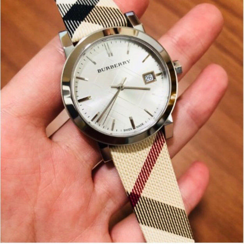 Burberry The City White Dial Brown Leather Strap Watch for Women - BU9113 Buy Now By Burberry