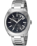 Gucci GG2570 Quartz Black Dial Silver Steel Strap Watch For Men - YA142301