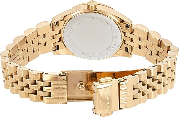Michael Kors Lexington Quartz Orange Dial Gold Steel Strap Watch For Women - MK3284 Buy Now By Michael Kors