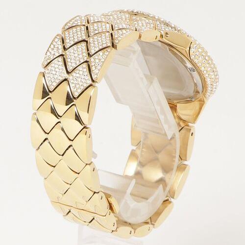 Shop Michael Kors Camille Three-Hand Crystals White Dial Gold Steel Strap Watch for Women - MK4800 in USA