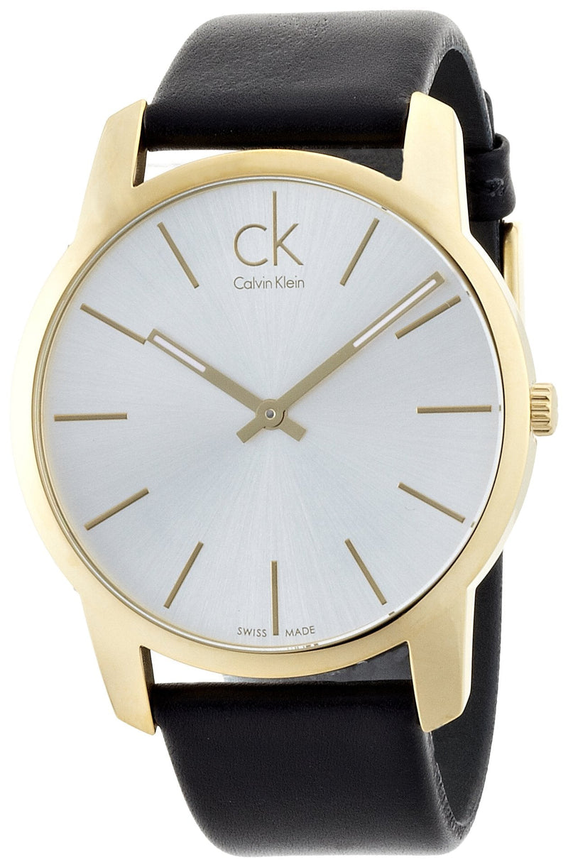 Calvin Klein City Silver Dial Black Leather Strap Watch for Men - K2G21520 Buy Now By Calvin Klein