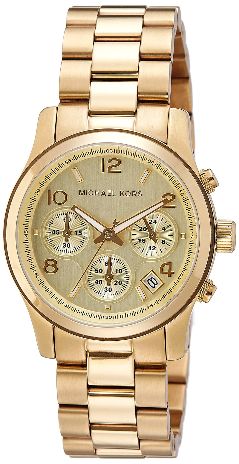Michael Kors Runway Gold Dial Gold Stainless Steel Strap Watch for Women - MK5055 Buy Now By Michael Kors