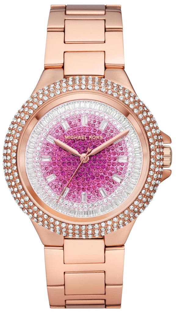 Michael Kors Camille Analog Pink Dial Rose Gold Steel Strap Watch for Women - MK7340 Buy Now By Michael Kors