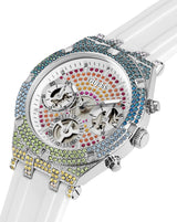 Guess Glitz Pride Limited Edition White Dial White Rubber Strap Watch for Women - GW0407L4 Buy Now By Guess
