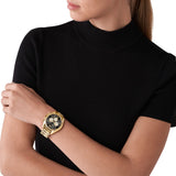 Michael Kors Whitney Chronograph Black Dial Gold Steel Strap Watch for Women - MK7224 Buy Now By Michael Kors