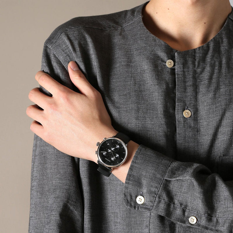 Calvin Klein High Noon Chronograph Black Dial Black Leather Strap Watch for Men - K8M271C1 Buy Now By Calvin Klein