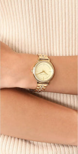 Michael Kors Cinthia Quartz Gold Dial Gold Steel Strap Watch For Women - MK3681 Buy Now By Michael Kors
