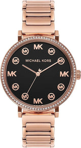 Michael Kors Addyson Quartz Black Dial Gold Steel Strap Watch for Women - MK7416 Buy Now By Michael Kors